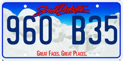 SD license plate 96OB35