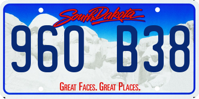 SD license plate 96OB38