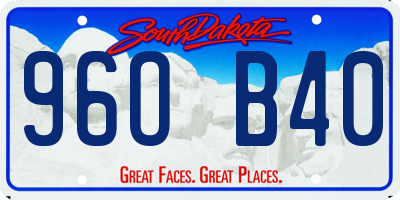 SD license plate 96OB40
