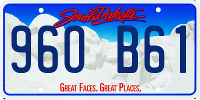 SD license plate 96OB61