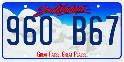 SD license plate 96OB67