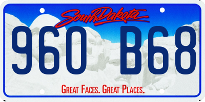 SD license plate 96OB68