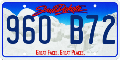 SD license plate 96OB72