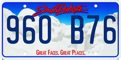 SD license plate 96OB76