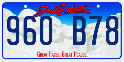 SD license plate 96OB78