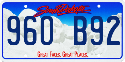 SD license plate 96OB92