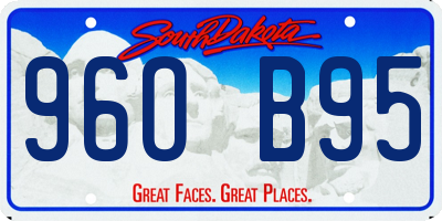 SD license plate 96OB95