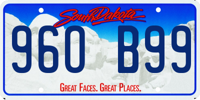 SD license plate 96OB99
