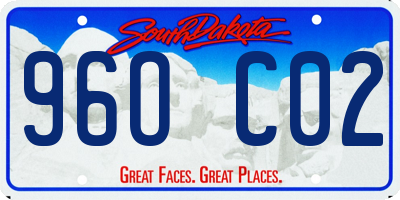 SD license plate 96OC02