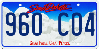 SD license plate 96OC04