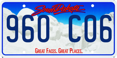 SD license plate 96OC06