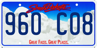 SD license plate 96OC08