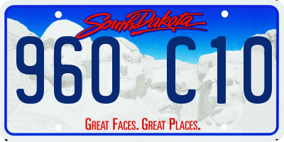 SD license plate 96OC10