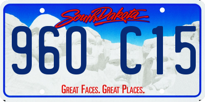 SD license plate 96OC15
