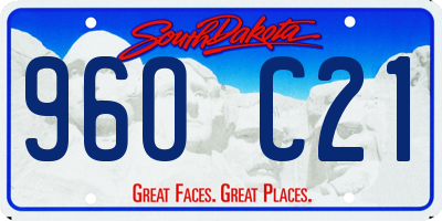 SD license plate 96OC21