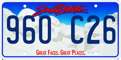 SD license plate 96OC26