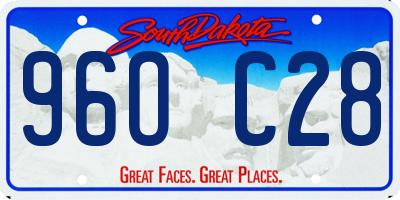 SD license plate 96OC28