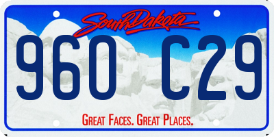 SD license plate 96OC29