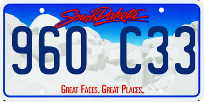 SD license plate 96OC33