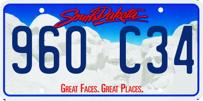 SD license plate 96OC34