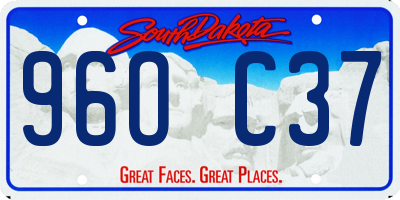 SD license plate 96OC37
