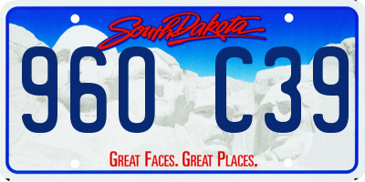 SD license plate 96OC39