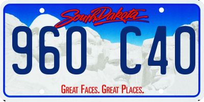 SD license plate 96OC40