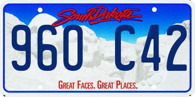 SD license plate 96OC42