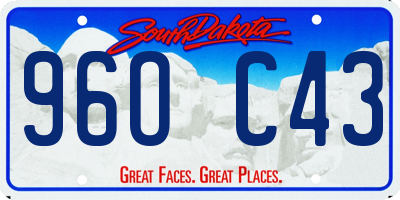 SD license plate 96OC43