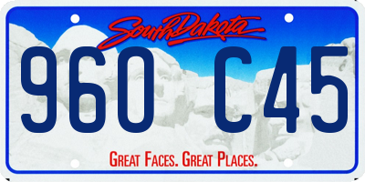 SD license plate 96OC45