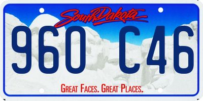 SD license plate 96OC46