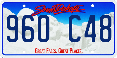 SD license plate 96OC48