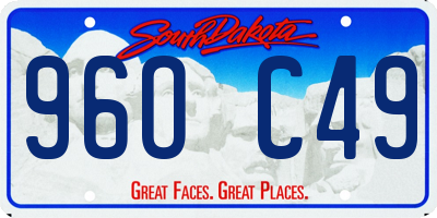 SD license plate 96OC49