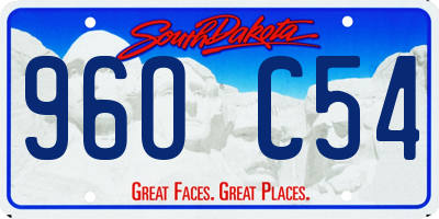 SD license plate 96OC54
