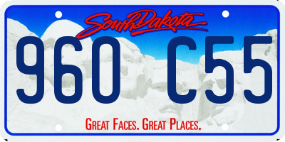 SD license plate 96OC55