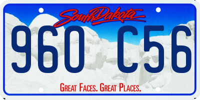 SD license plate 96OC56