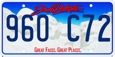 SD license plate 96OC72