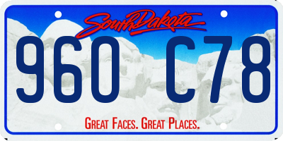 SD license plate 96OC78