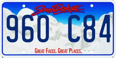 SD license plate 96OC84