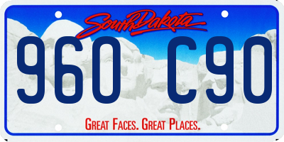SD license plate 96OC90