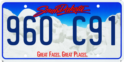 SD license plate 96OC91