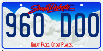 SD license plate 96OD00