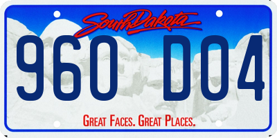 SD license plate 96OD04