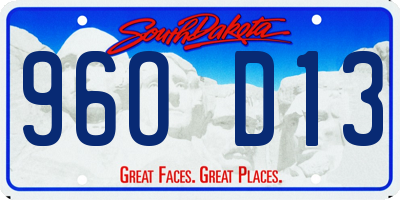 SD license plate 96OD13