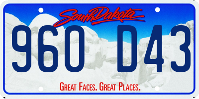 SD license plate 96OD43