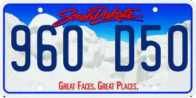 SD license plate 96OD50