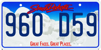 SD license plate 96OD59
