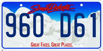 SD license plate 96OD61