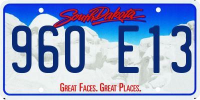 SD license plate 96OE13