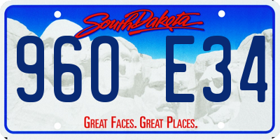 SD license plate 96OE34